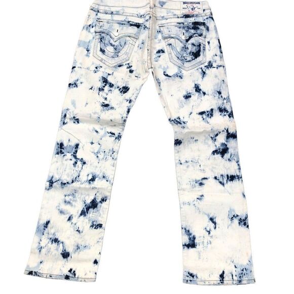 RARE True Religion Jeans Size 40 STRAIGHT Blue - Picture 3 of 12